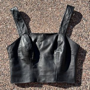 Leather bustier - crop top